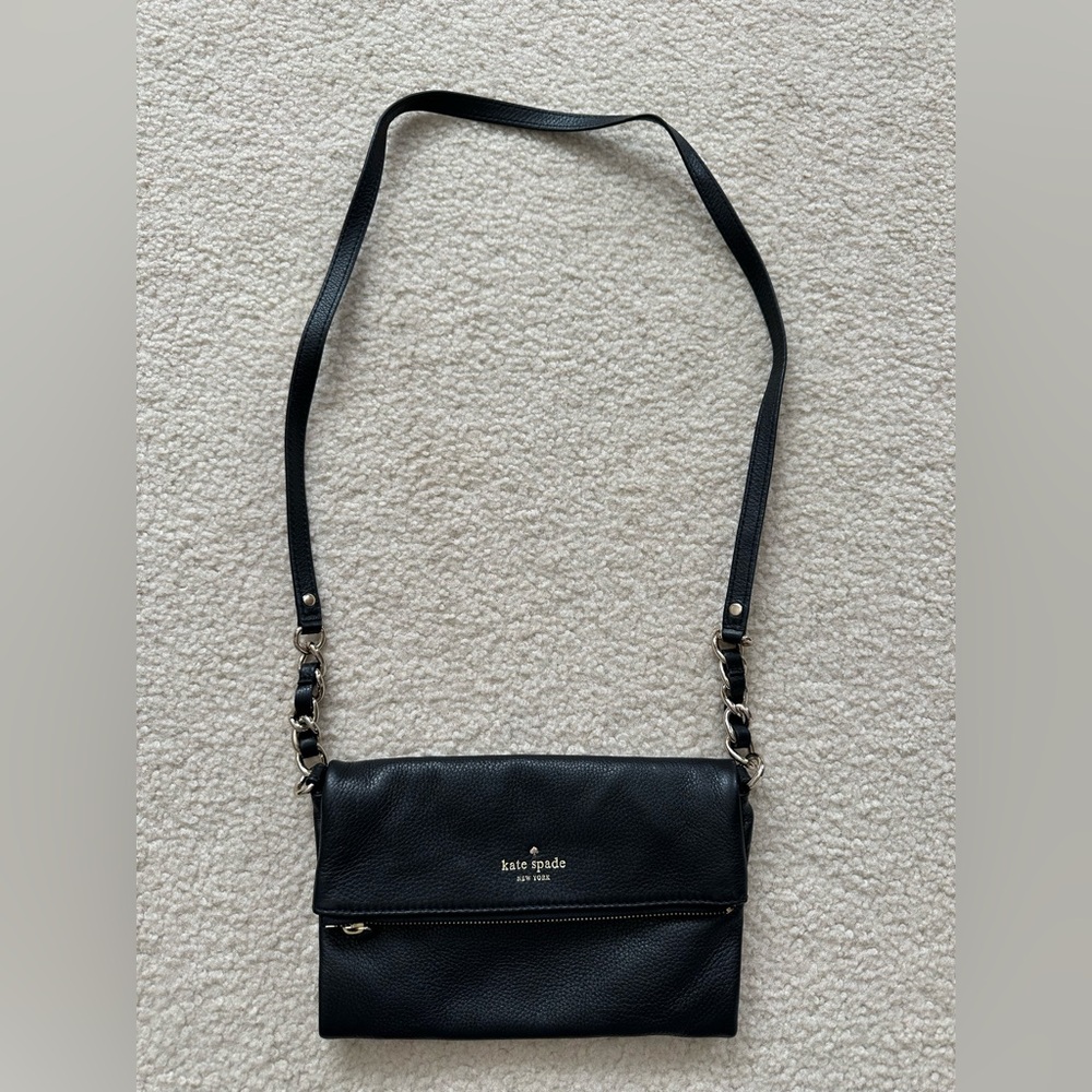 Kate Spade Black Leather Crossbody Bag